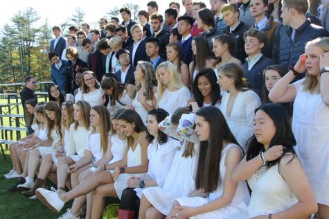 Members of the Senior Class during the 2018 All-School Photo